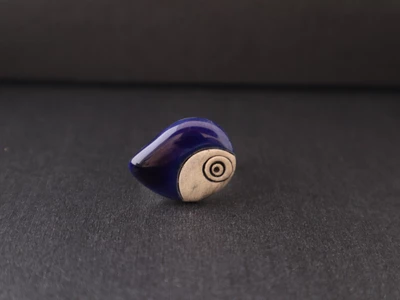 Kék csepp alakú gyűrű